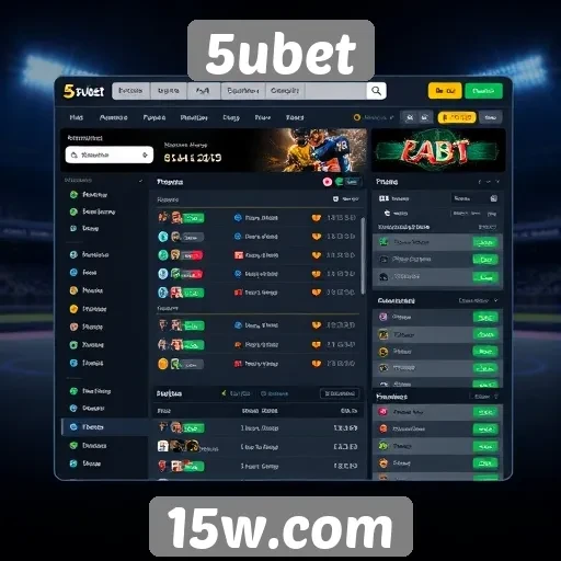 Interface do usuário do 5ubet é intuitiva e acessível